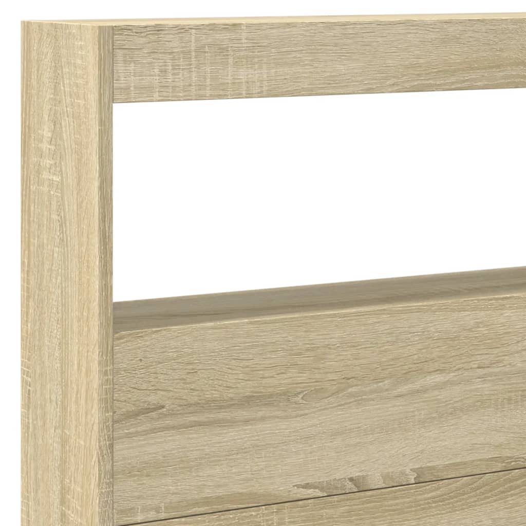 vidaXL Cabecero de cama con LED roble Sonoma 220x17x102 cm - 8