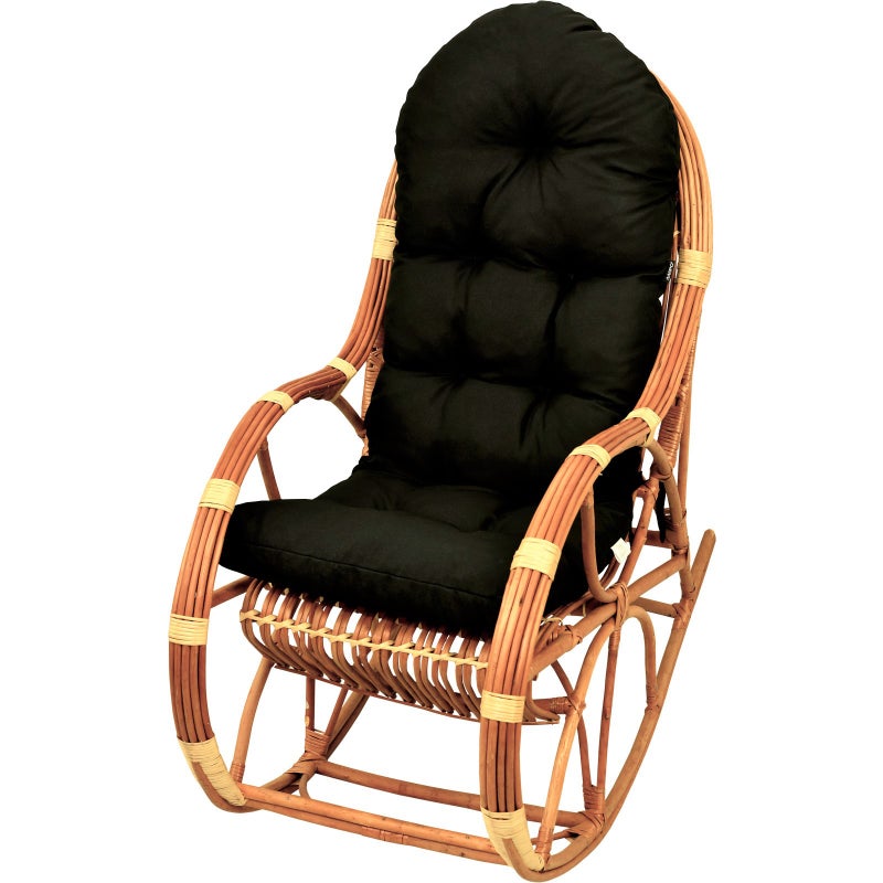Poduszka na fotel bujany rattanowy AMPO czarny 1 szt.