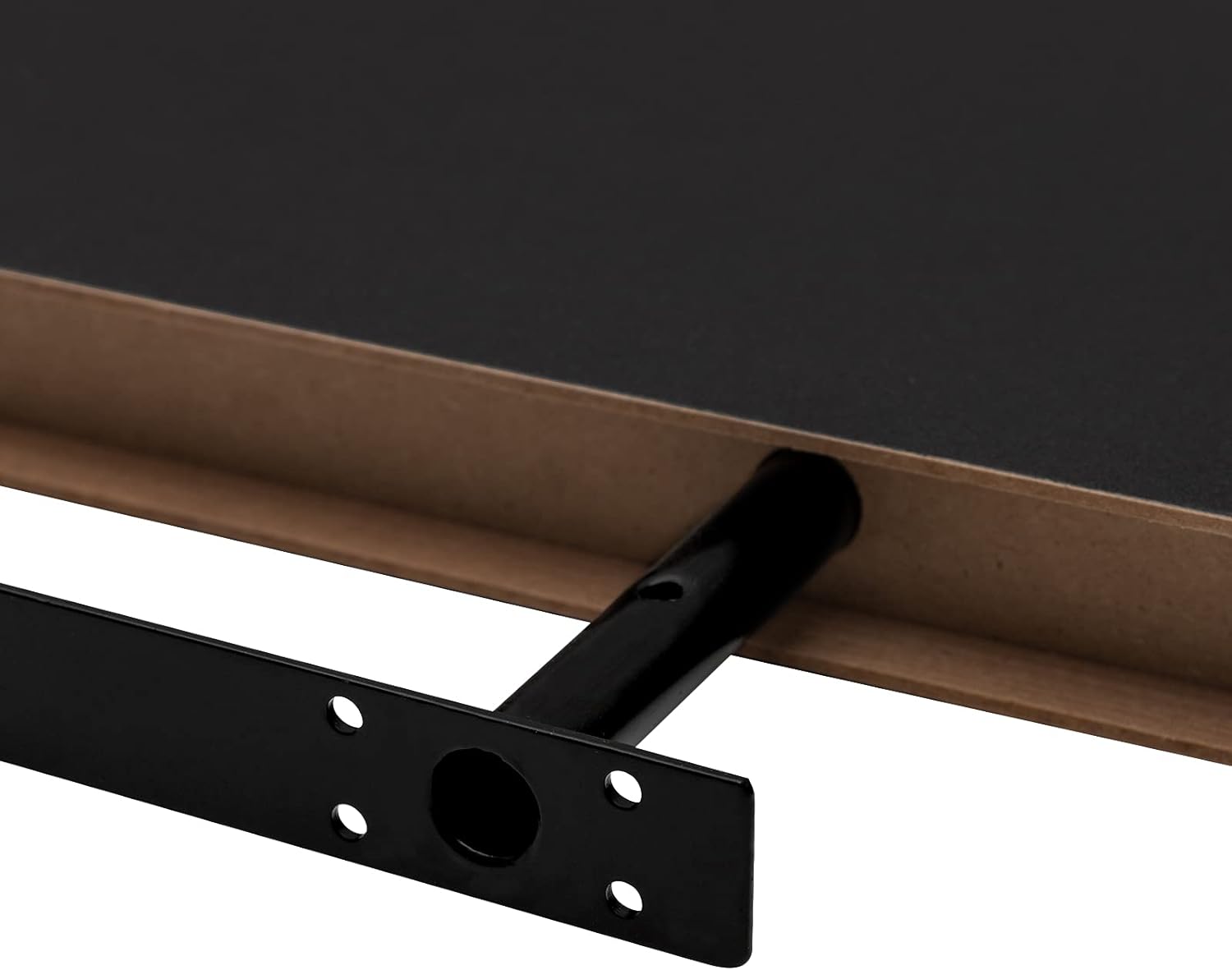 WOLTU Étagère Murale, Étagère Suspendue, Étagère Murale Flottante en MDF, Lot de 2, Noir, pour Salon, Cuisine, Chambre, Salle de Bain - 5