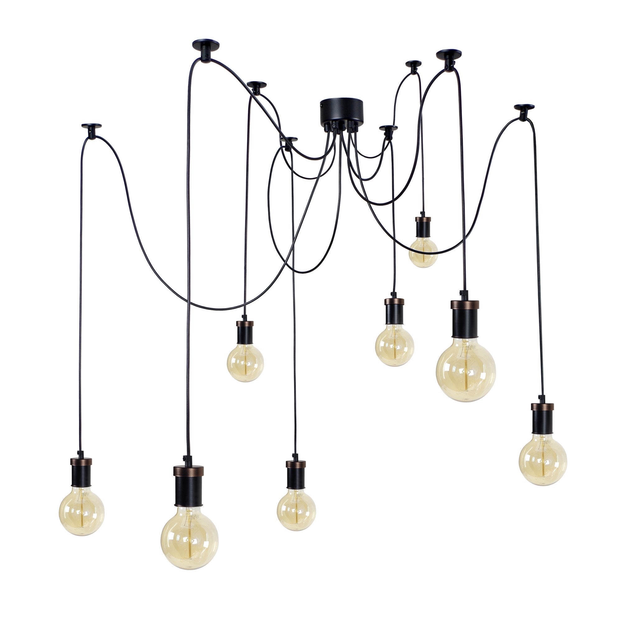 Suspensión tosel krake bombilla decorativa grupo blanco natural pantalla de lámpara bombilla decorativa bombilla d40 x h100 cm