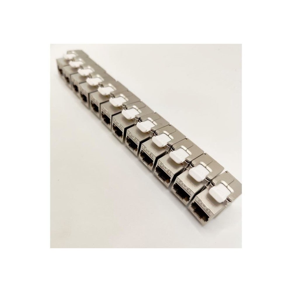 Pack de 12 noyaux keystone RJ45 Cat.6a - LINEAIRE - PR24AS12 - Court - Blindé - 5