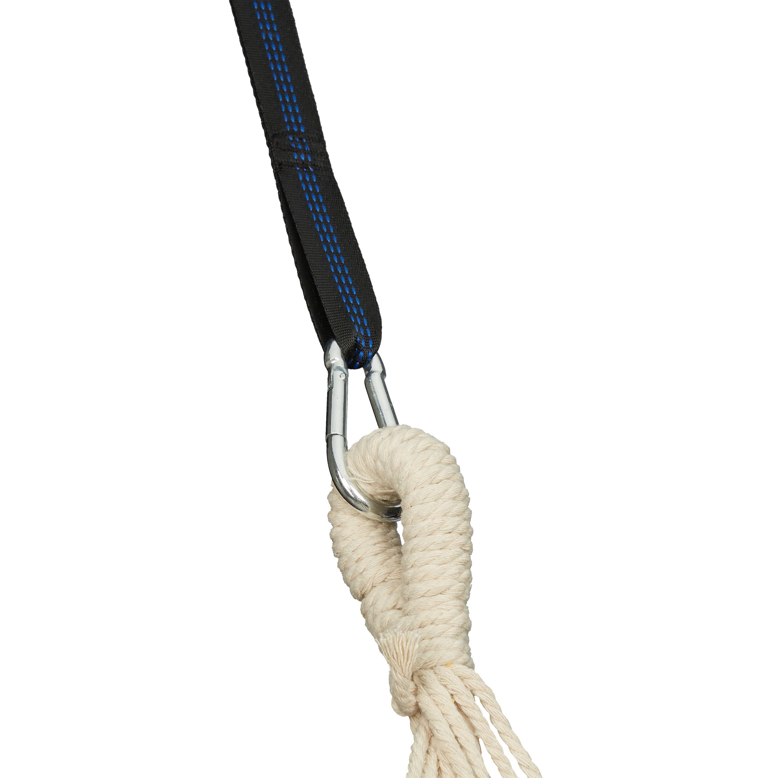 Hamac 300kg, 2 pers., Jardin Extérieur, Suspendu, Intérieur, Coton, Transportable, 150x272 cm, multicolore, Relaxdays - 8