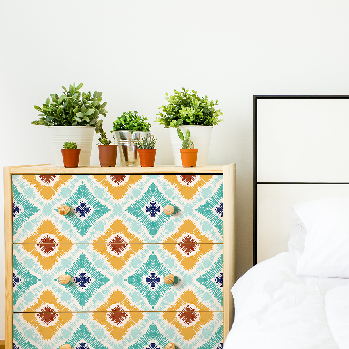 Pegatina de muebles étnicos komlan - adhesivo de pared - revestimiento sticker mural decorativo - 40x60cm