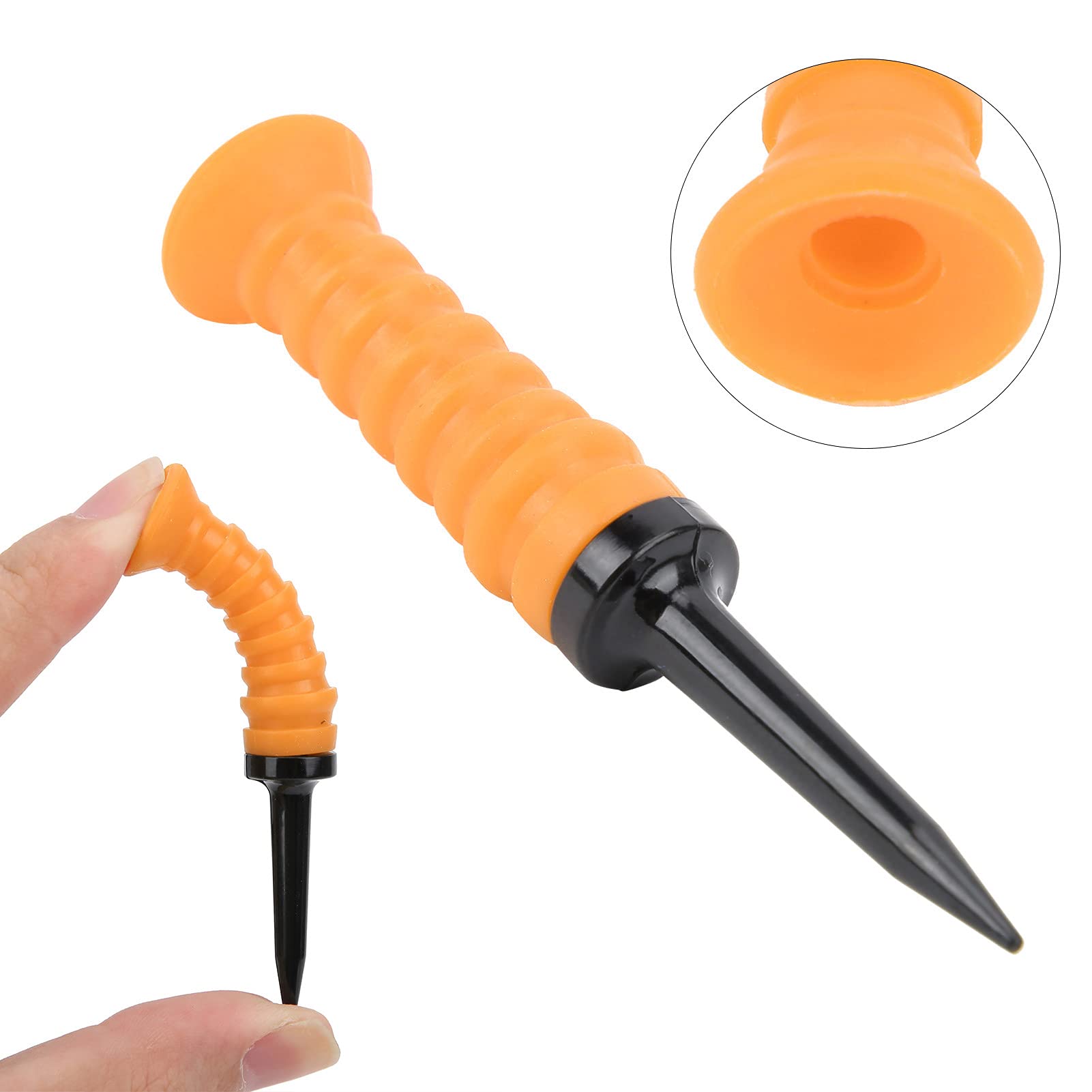 Tees de golf en plastique, tees de golf flexibles, tees de golf en caoutchouc souple, réduisent la friction et le tee d'entraînement à rotation latéra - 7