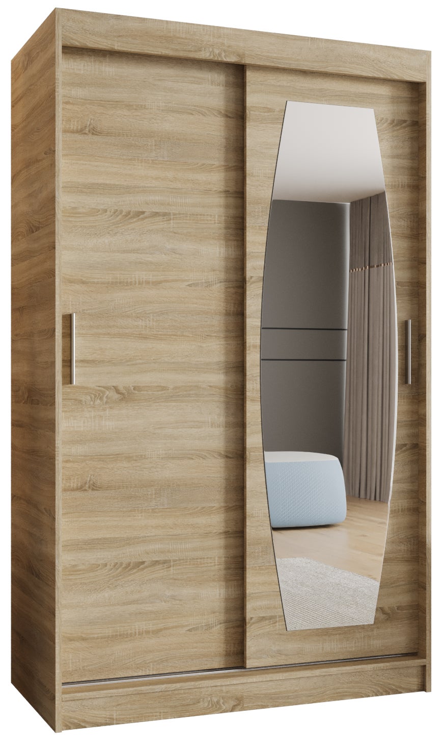 Szafa przesuwna garderoba ROSSA 120 x 62 x 200 cm Sonoma