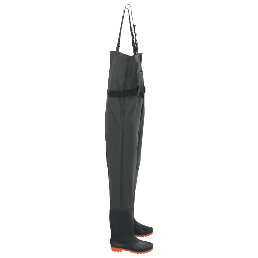 vidaXL Cuissardes avec bottes et ceinture vert foncé taille 41 - 3