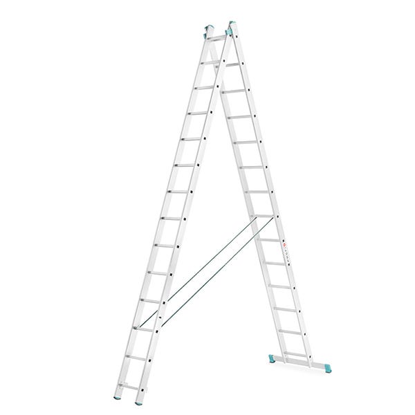 Echelle transformable 2x14 barreaux - Longueur déployée 6.83m - Sol ...