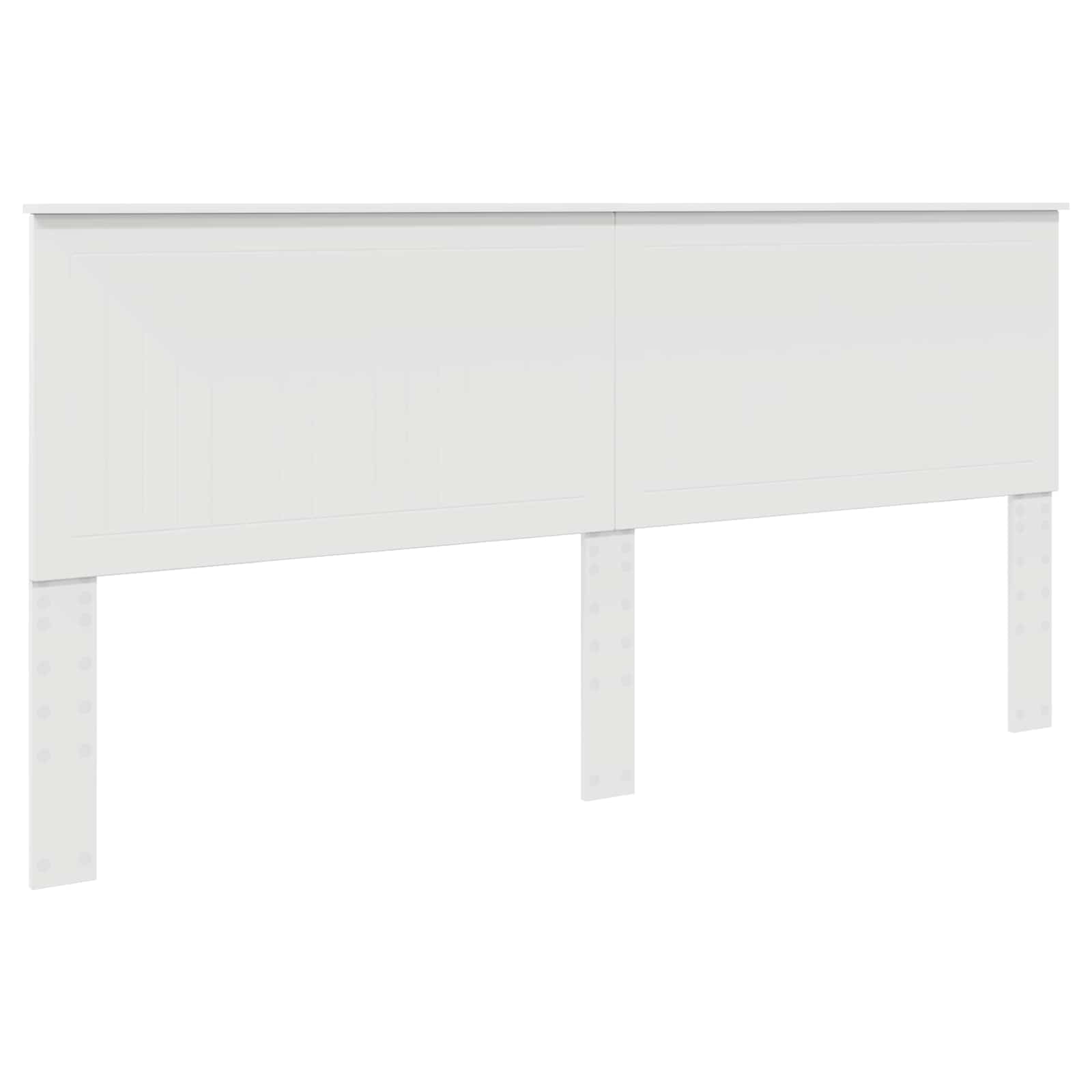 Cadre de lit blanc en bois de pin massif pour la chambre, 200 × 200 cm - 6