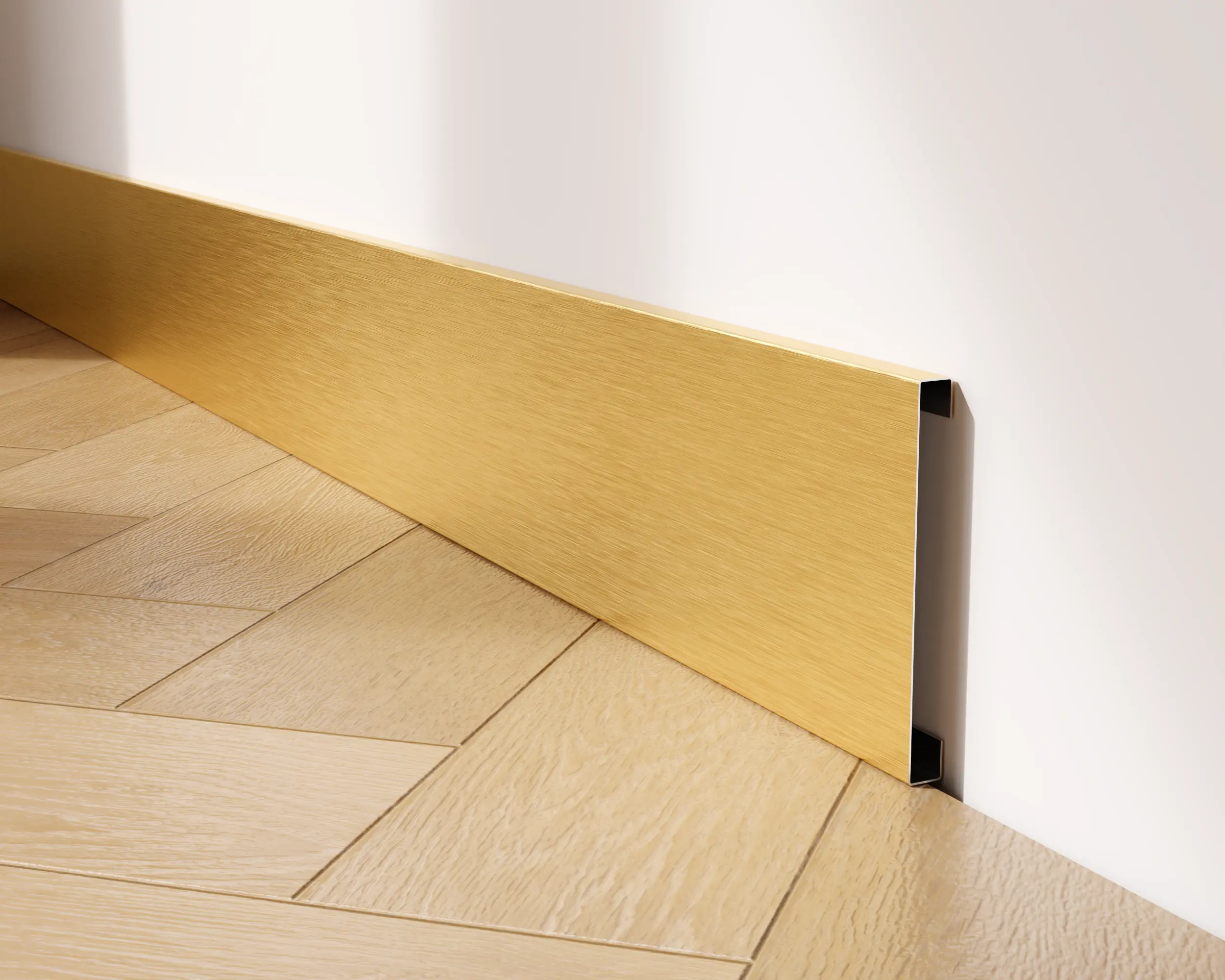 Plinthe FC en acier inoxydable Or satiné 100 mm x 2700 mm Leroy Merlin — free download