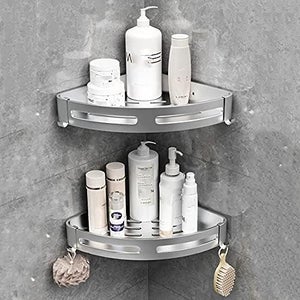 Etagère de Douche d'angle sans Perçage, 4 PCS Rangement,Etagere en Acier Inoxyda Etagère de Douche d'angle sans Perçage, 4 PCS Rangement,Etagere en Acier Inoxyda