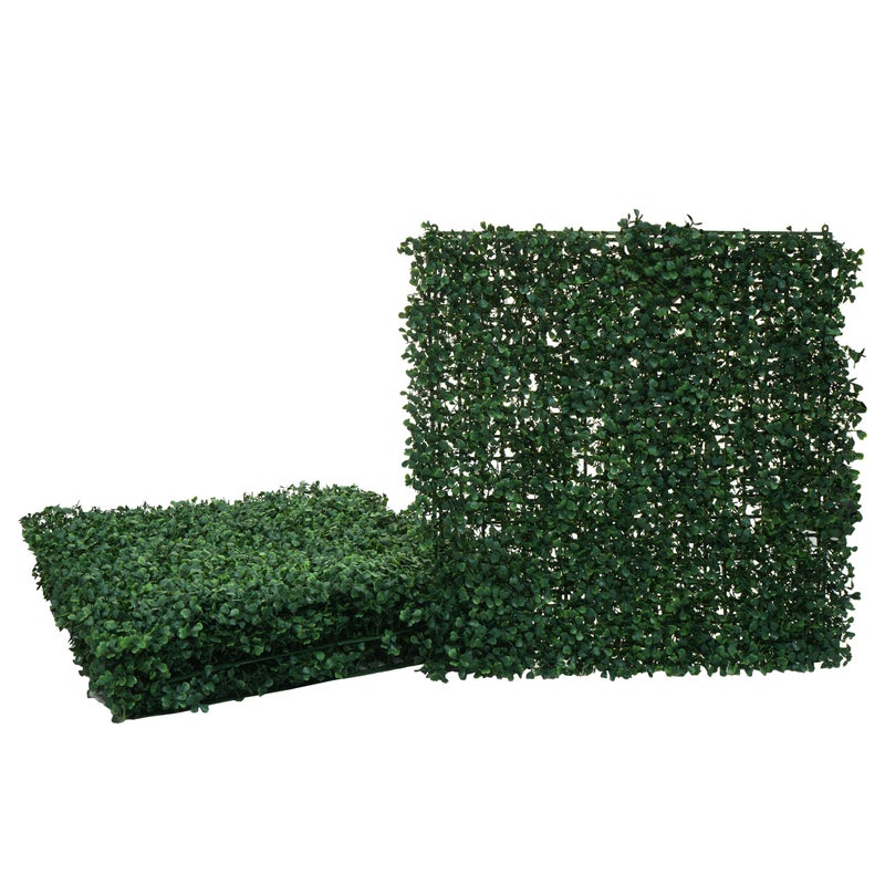 Płytka ścienna HWC-L78, osłona przeciwwiatrowa, okładzina na taras/balkon, 4 sztuki po 50 x 50 cm = 1 m² ~ bukszpan zielony