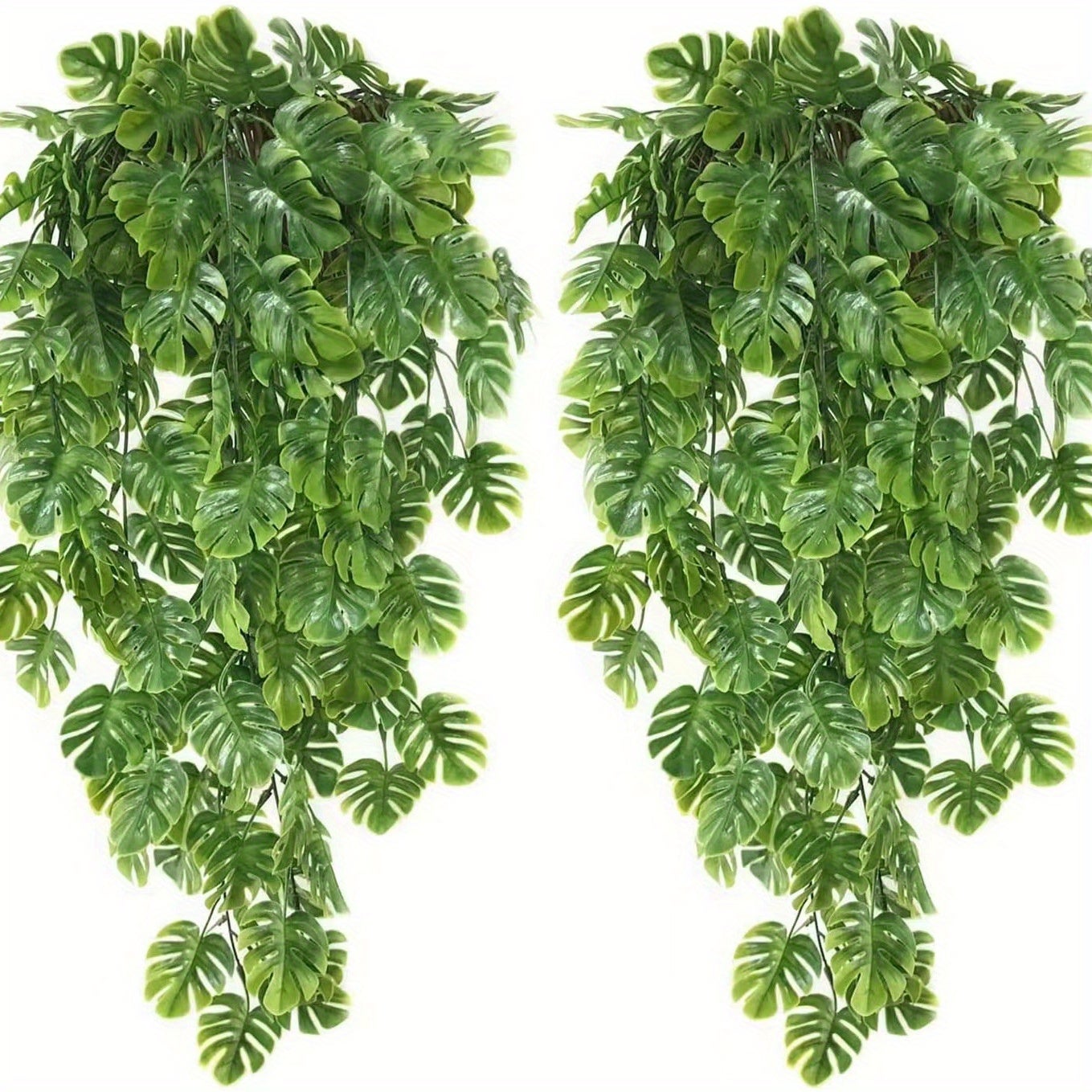 plantas colgantes artificiales resistentes a los rayos UV Monstera Deliciosa tropical y plantas de exterior de plástico para la decoración interior - 2