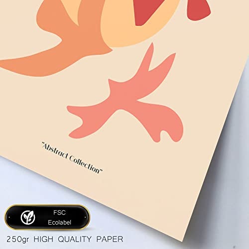 Nacnic Lot De 6 Affiches Henri Matisse Liberté Estampes Du Fauvisme Et De L'art Abstrait Pour L'architecture Et La Décoration A3 & A4 Cadres En Bois - 3