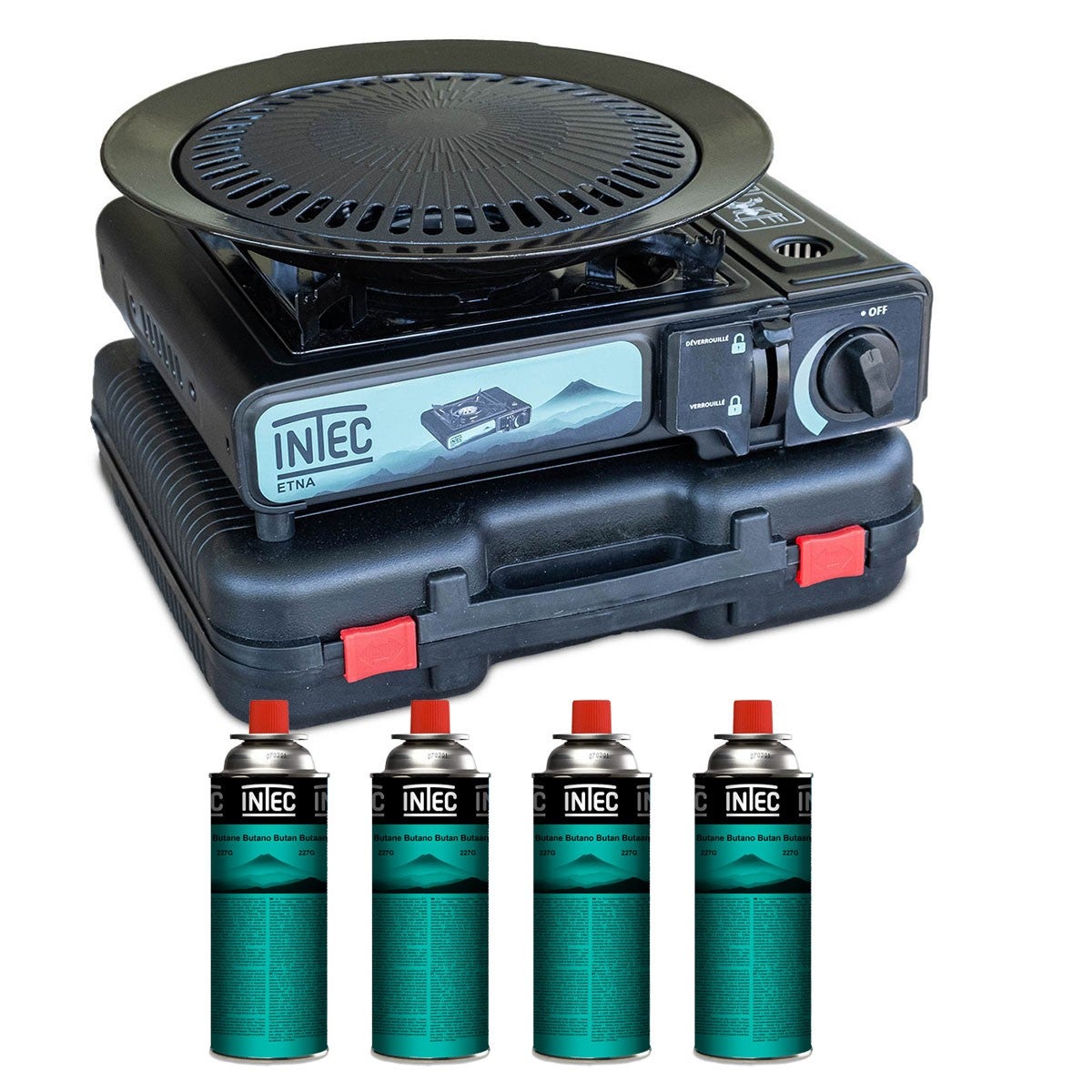 Réchaud Camping Gaz Grillo Chef 40 BBQ - 1 Brûleur, Allumage Piézo, Transportable - Neuf