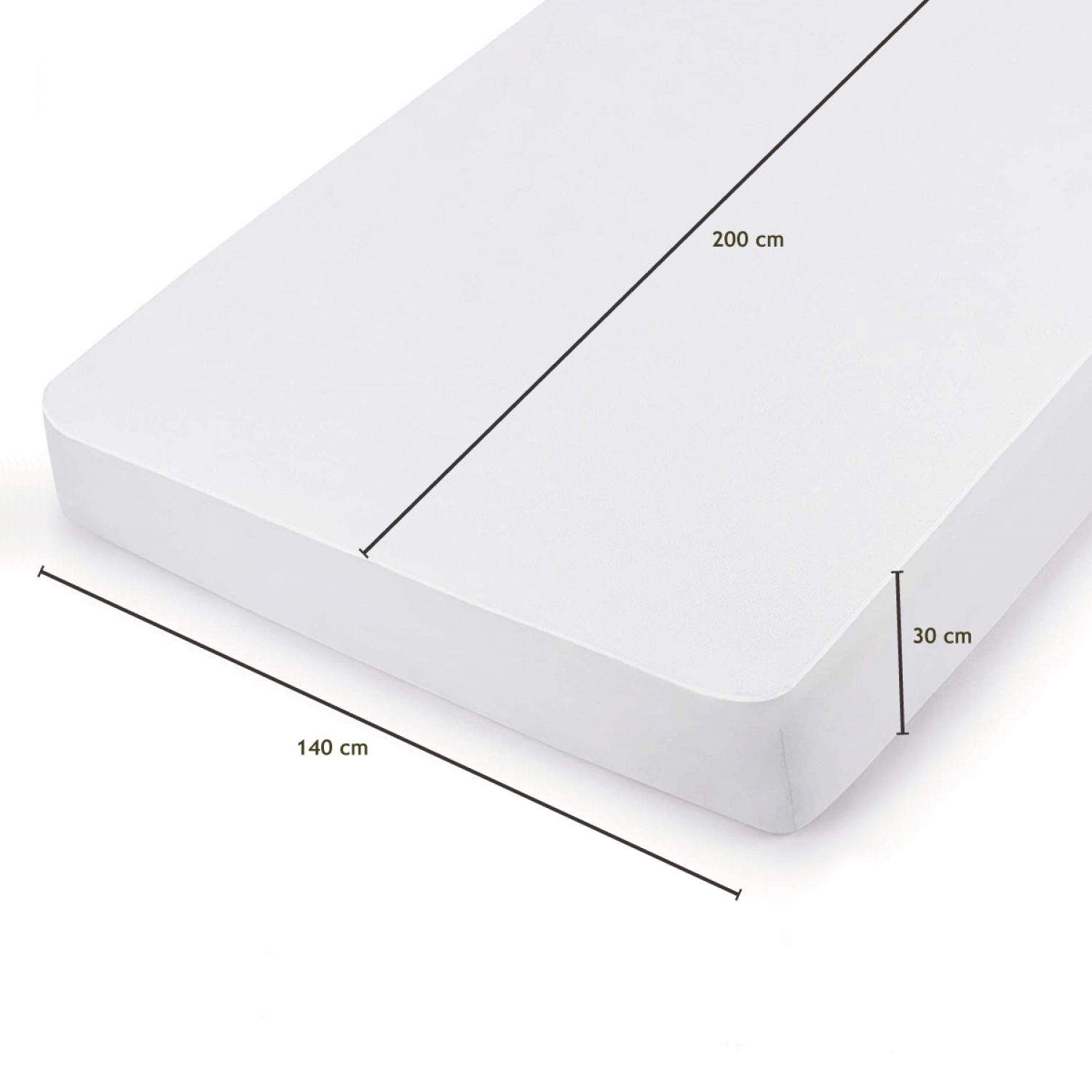 Alèse, protège matelas imperméable et respirant - Coton et TPU - 140 x 200 cm - Blanc - Vivezen - 2