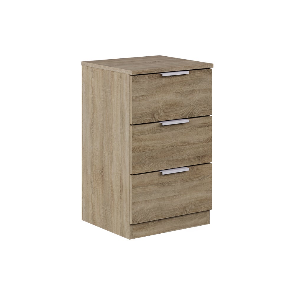 Vicco Stolik nocny Fino, Sonoma, 37.6 x 61.8 cm z 3 szufladami