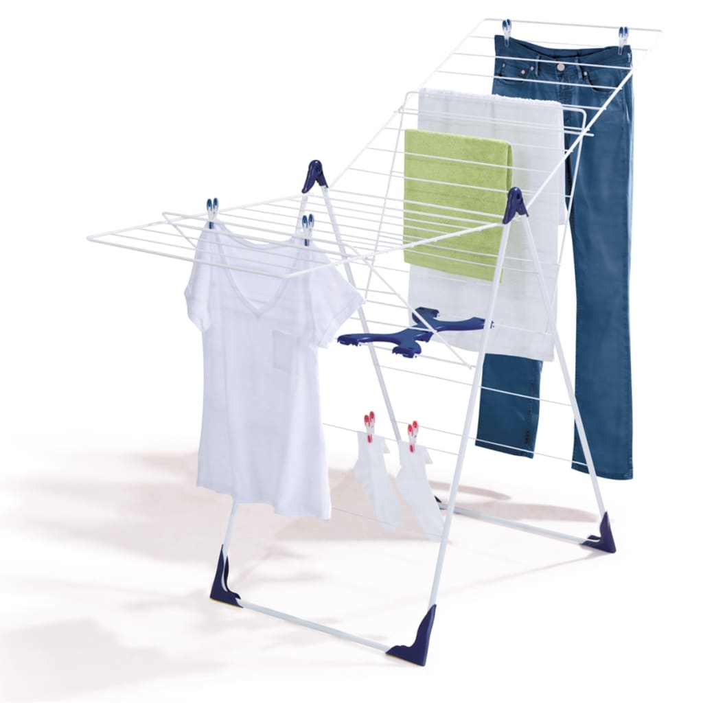 Leifheit étendoir à linge Classic 200 Flex 81408, séchoir à linge stable avec 20m d'étendage, hauteur réglable, blanc - 7