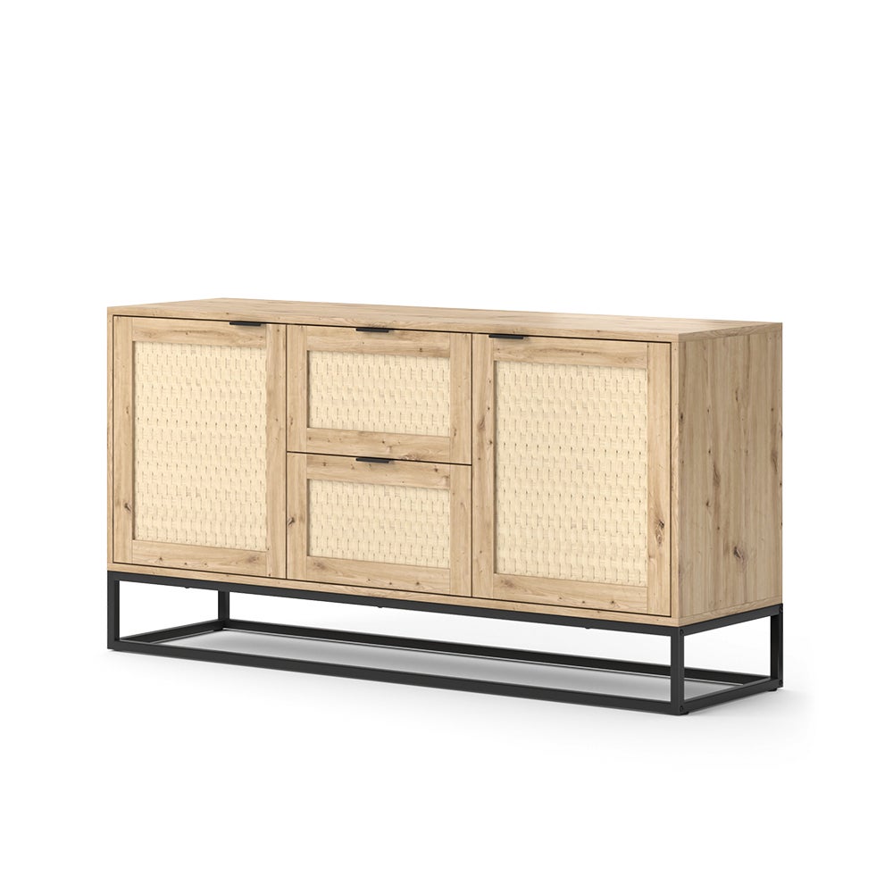 Vicco Kredens Natal, Brązowy, 40 x 72.5 cm z 2 drzwiami i 2 szufladami