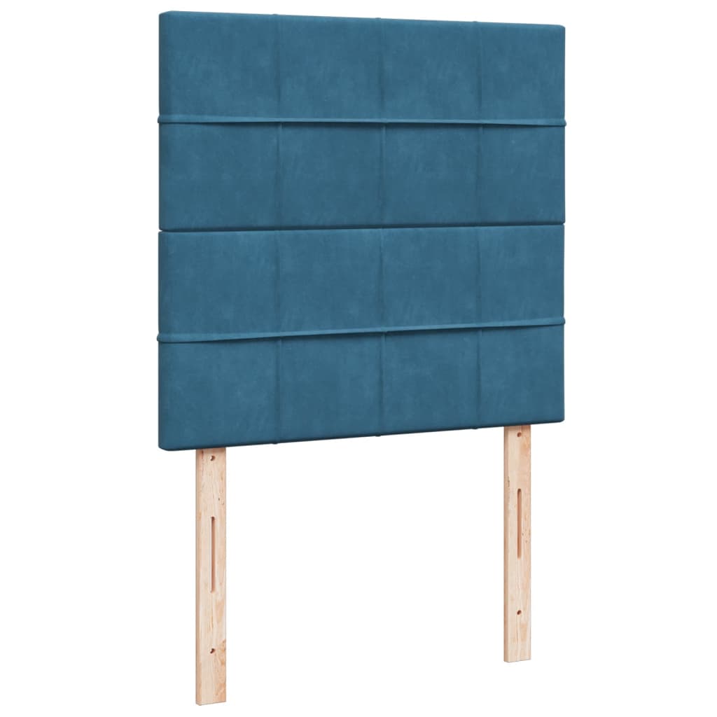 Sommier à lattes de lit avec matelas bleu 100x200 cm — COMFORTXL - 9