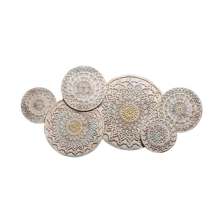 Akunadecor  Decoracion Pared Circulos Jaipur Blanco/Marrón/Dorado , Leroy Merlin