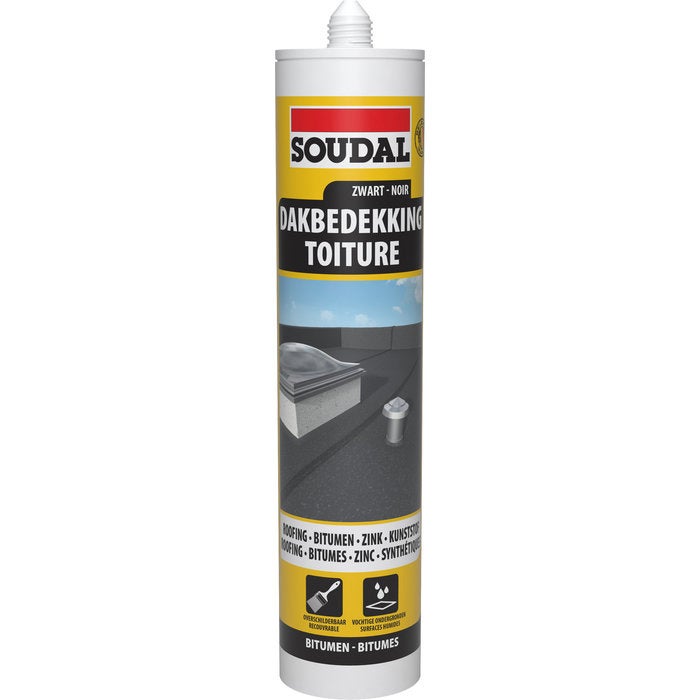 Tejados - Sellador bituminoso para tejados - Soudal - Cartucho de 290 ...