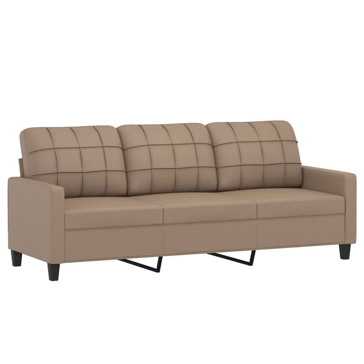 Ensemble de canapés 2 pcs avec coussins Cappuccino Similicuir vidaXL - 7