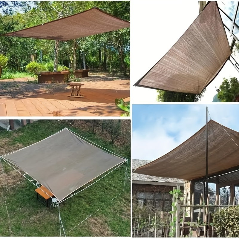Filet d'ombrage d'extérieur, voile d'ombrage pour jardin, voile d'ombrage respirant, voile d'ombrage, avec œillets, 2 x 3.9 m - 9