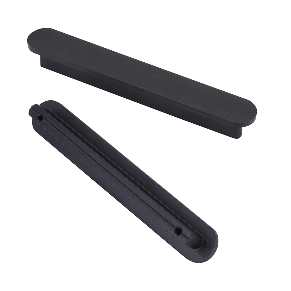 Zestaw 6 uchwytów Czarny Uchwyt Meblowy Kuchenny - uchwyty do szafek Czarny Matowy Uchwyt Meblowy ze stopu cynku Rozstaw osi 64mm