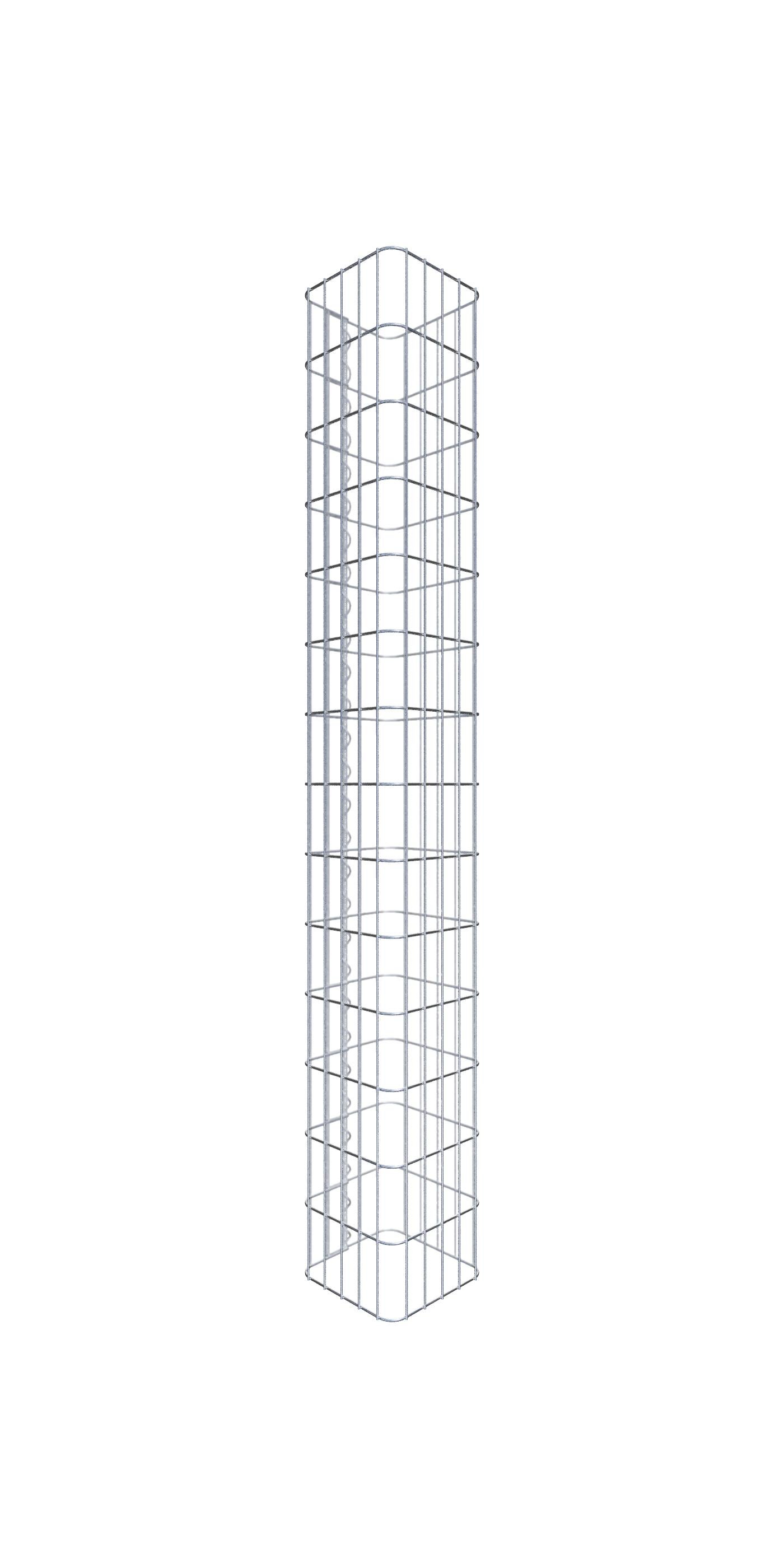 Kolumna gabionowa 27 x 27 cm, kwadrat MW 5 x 10 cm - Wysokość: 1,40 m