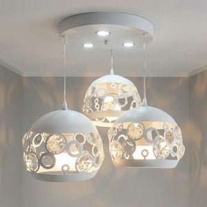 Lampadario ALISADABOY Nero 6 Luci Per Sala Da Pranzo – Rustico, Regolabile In Altezza, E12