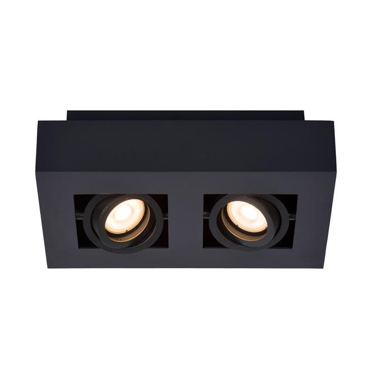 Reflektor sufitowy Spot XIRAX czarny 2xGU10x5W wym: 8,8 x 25 x 14 cm IP20 Lucide