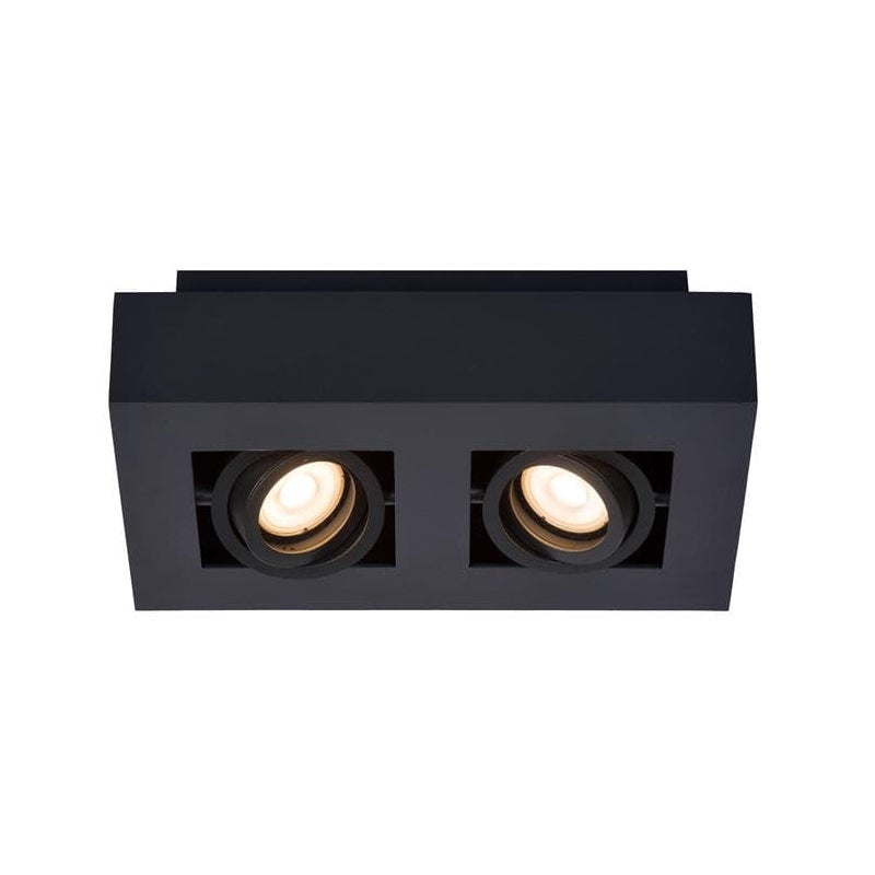 Reflektor sufitowy Spot XIRAX czarny 2xGU10x5W wym: 8,8 x 25 x 14 cm IP20 Lucide