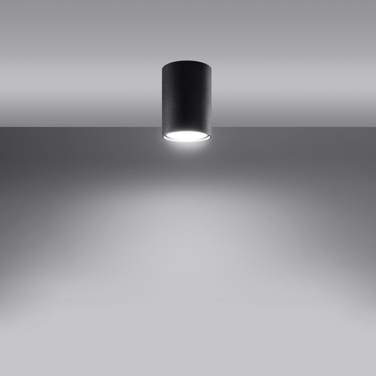 Plafon TORIS 10 czarny LED 3000K - 6x6x10cm Sollux