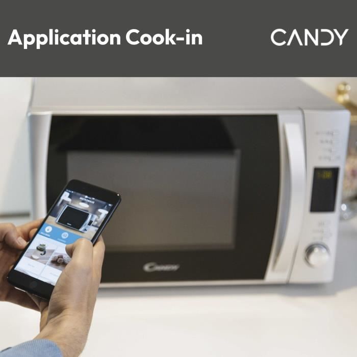 Four à micro-ondes Candy COOKinApp CMXG 30DS à surface plane avec gril 30 L 900 W Acier inoxydable - 6
