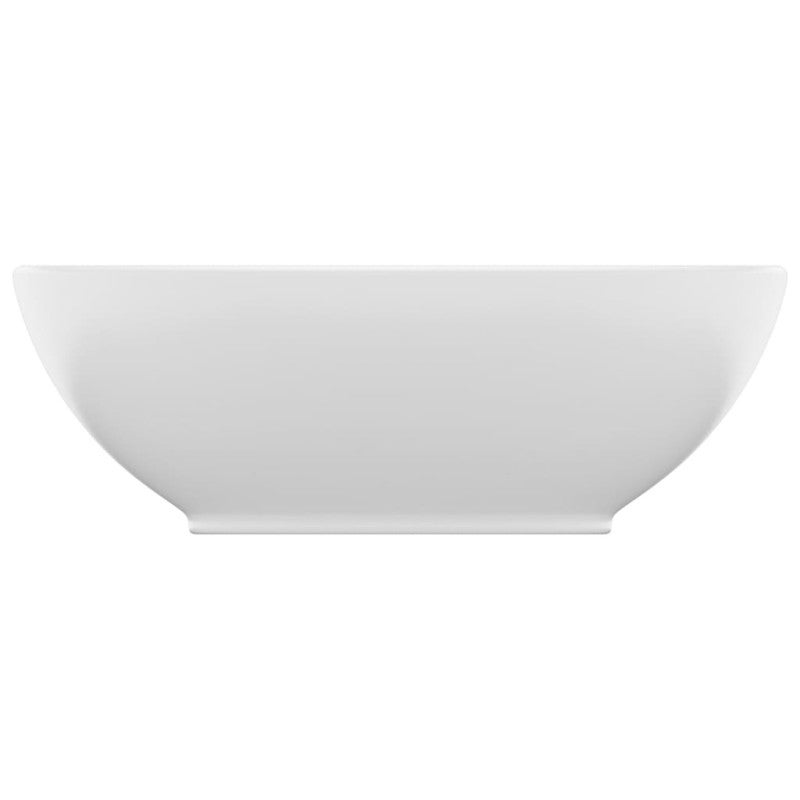 Lavabo ovale de luxe Blanc mat 40x33 cm Céramique - 3
