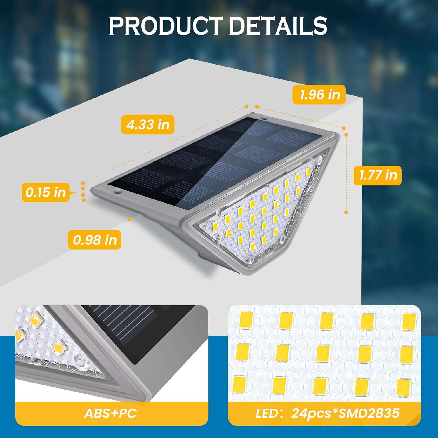 Luci Solari Per Esterni, 6 Pezzi Con LED Ad Alta Luminosità, Impermeabili IP65 Per Recinzioni, Scale, Patio E Terrazza, 6000K - 2