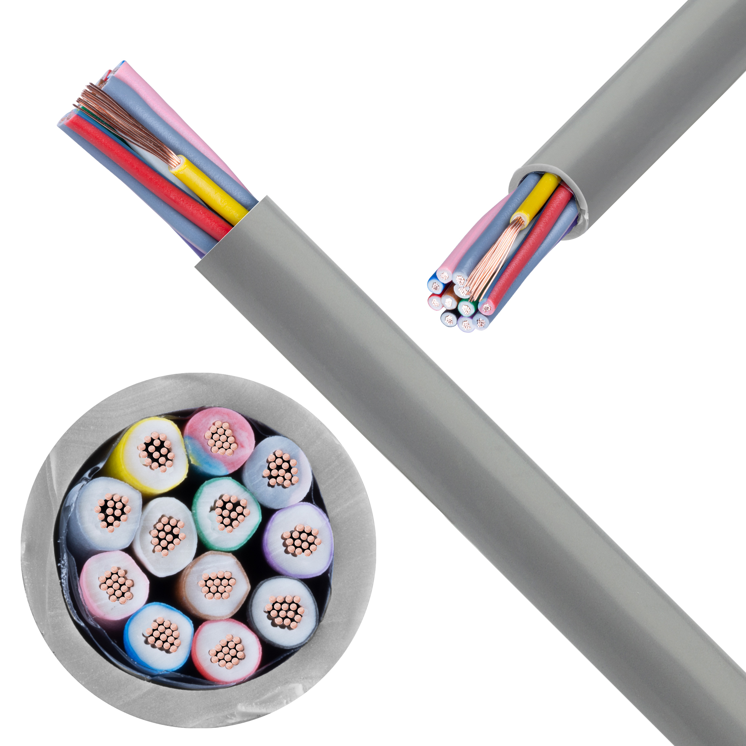Kabel sterowniczy BiT LIYY 12x0,5mm2 szary 300/300V olejoodporny linka Bitner 50m