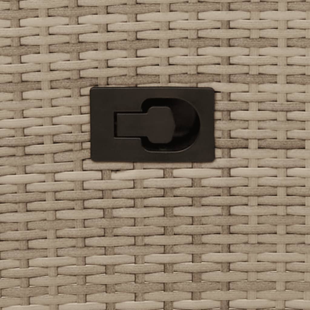 Chaises inclinables de jardin lot de 2 et coussins beige rotin - 9