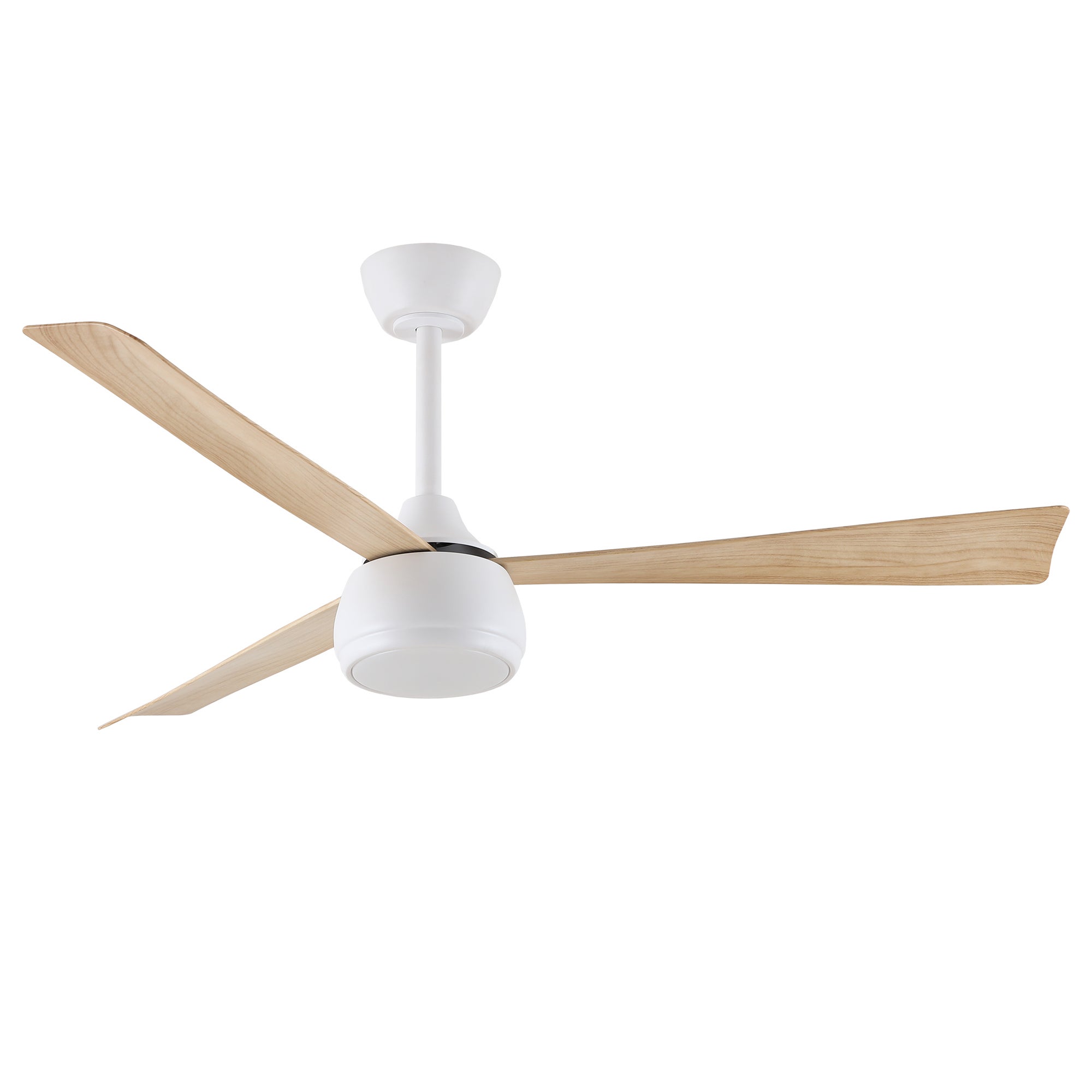 Ventilador de techo con luz Parrot Uncle motor DC silencioso con mando a distancia blanco mate efecto madera 132 cm invierno-verano - 2