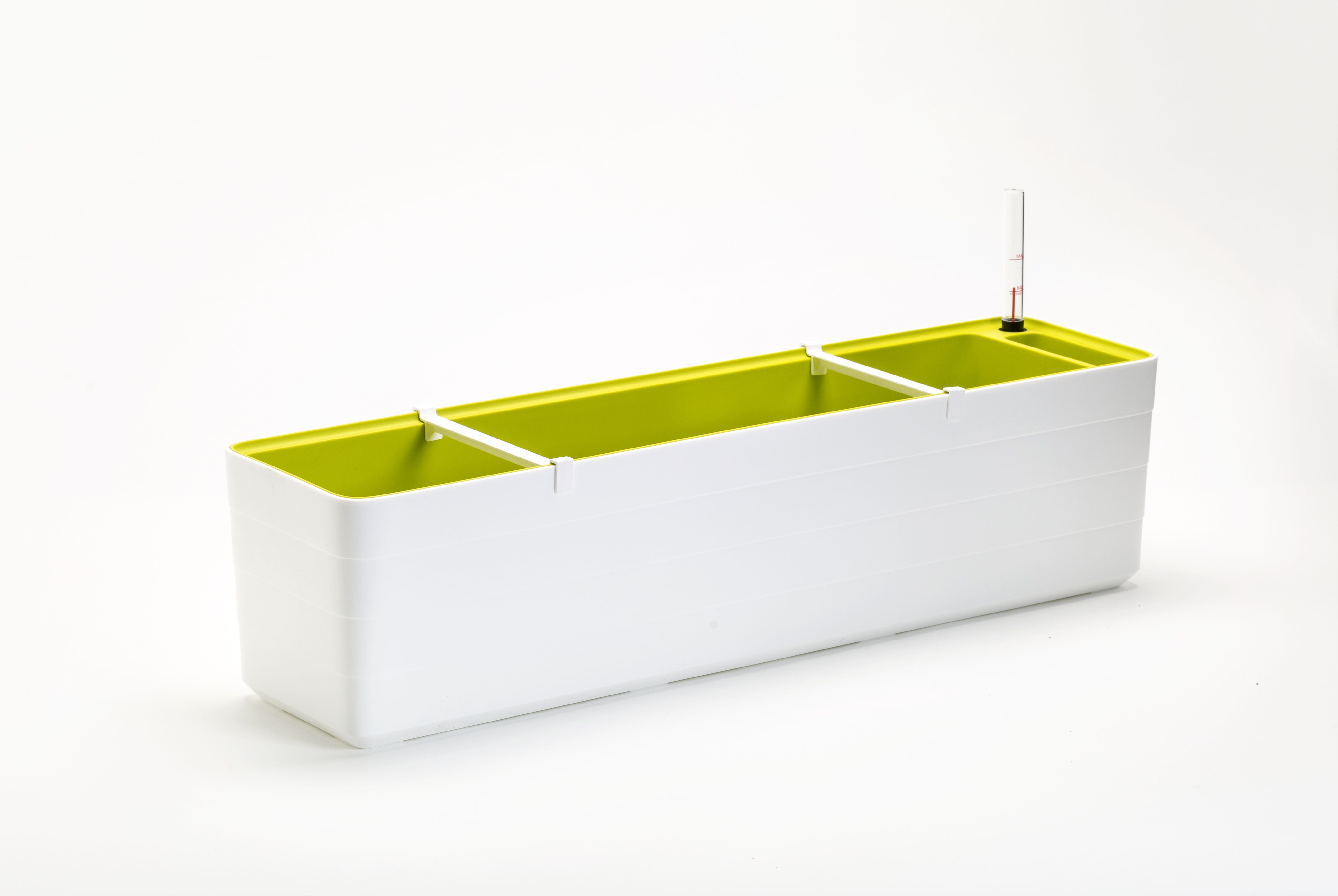 Skrzynka balkonowa BERBERIS Rim Kowalczyk 80 cm biała z uchwytami 1 kpl