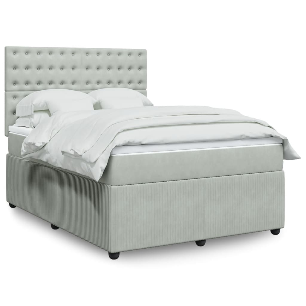 Sommier à Lattes + Matelas 160x200cm Gris Clair – Occasion (Lire Desc.)
