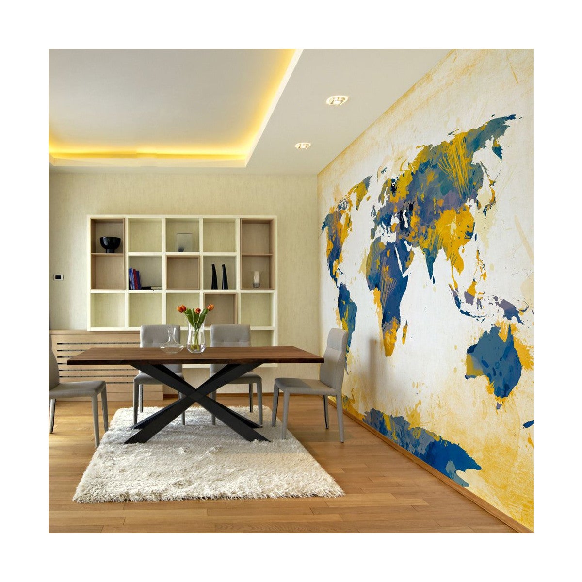Papier Peint "Map of the World Sun & Sky" 193 x 250 cm | Leroy Merlin