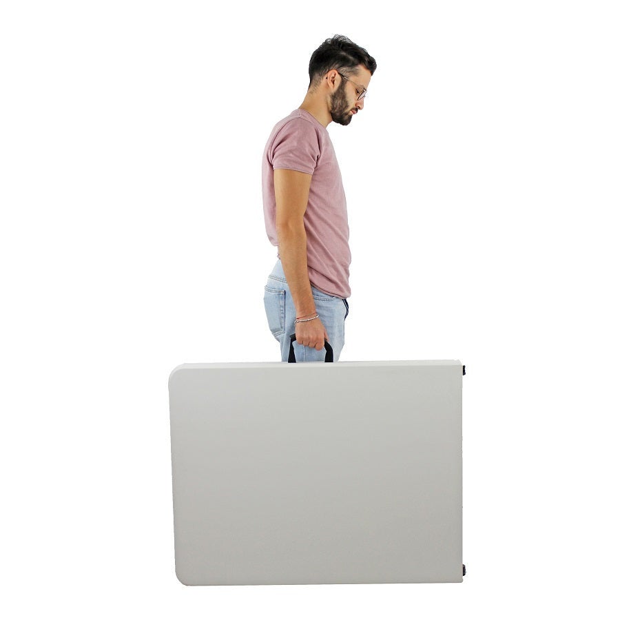 Table pliante 122x61xH74 cm Camping blanc - 2