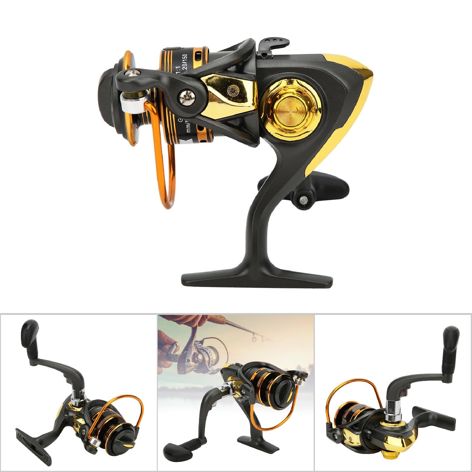 Ruota per colata ad alta velocità con mulinello da pesca in metallo con esca per pesci con impugnatura in gomma (JS4000) - 9