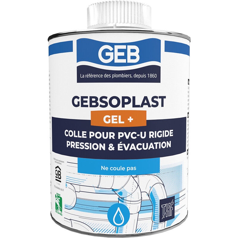 Colle PVC GEBSOPLAST GEL+ étui tube 125ml - 4
