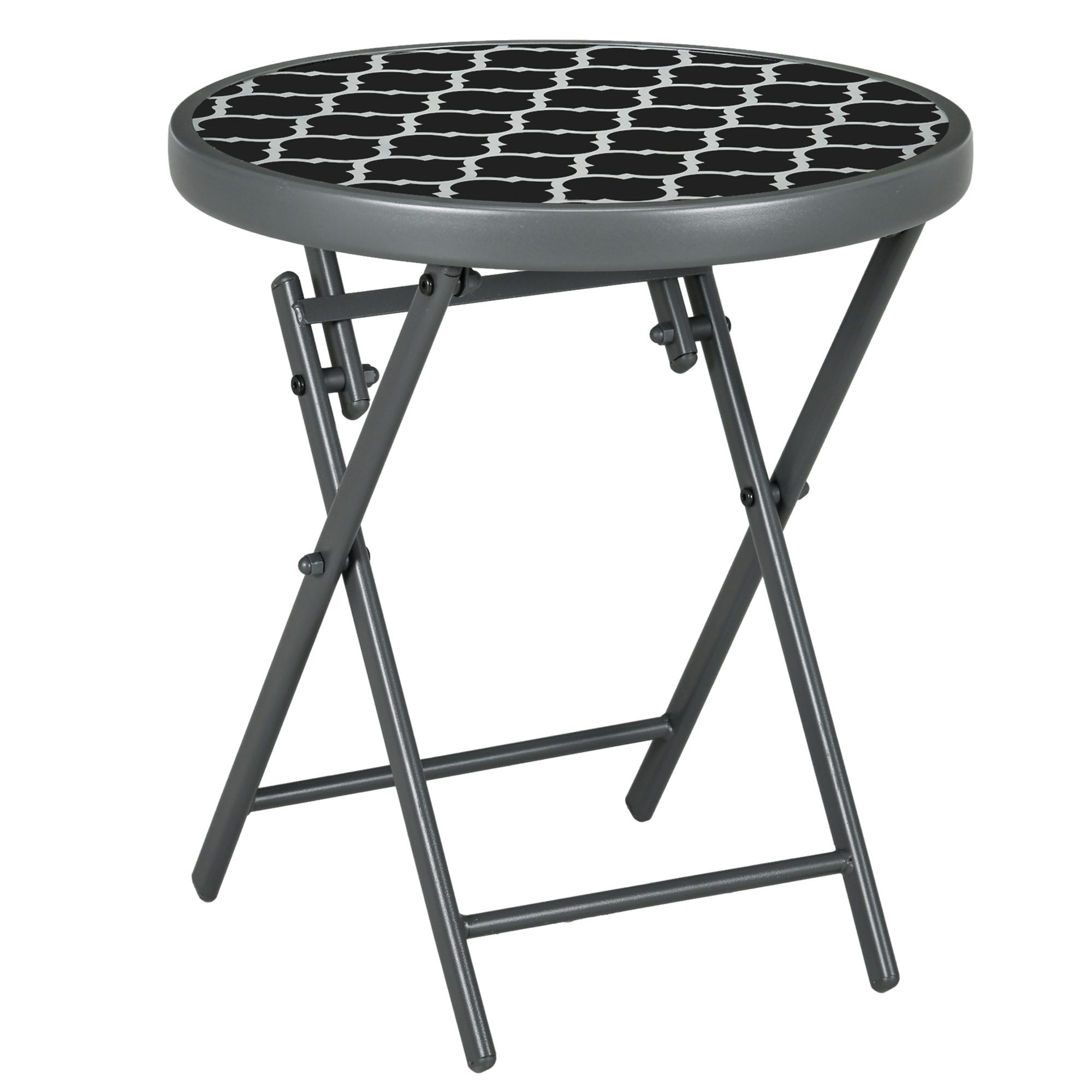 Homgoday Tavolo pieghevole da campeggio, per balcone, giardino, terrazza, balcone, 45 x 35 x 32 cm, in rattan sintetico, colore: grigio, 45 x 32 cm Homgoday Tavolo pieghevole da campeggio, per balcone, giardino, terrazza, balcone, 45 x 35 x 32 cm, in rattan sintetico, colore: grigio, 45 x 32 cm