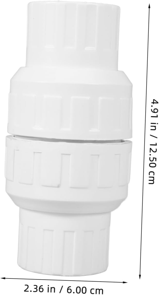 1 szt. Zawór zwrotny PVC do instalacji wodno-kanalizacyjnych - 32 mm - Akcesorium zapobiegające cofaniu się wody z połączeń rurowych - 2