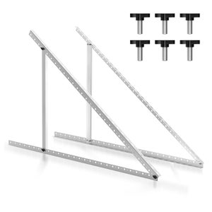 Supporti Per Pannelli Solari - Pieghevoli, Regolabili 0-90&deg;, Alluminio, Per Balcone O Tetto