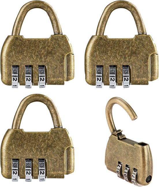 4 Chiffre Combination Serrure Avec Sécurité Câble,1 Ensemble Externe 4 Chiffre Combination Serrure Avec Sécurité Câble,1 Ensemble Externe