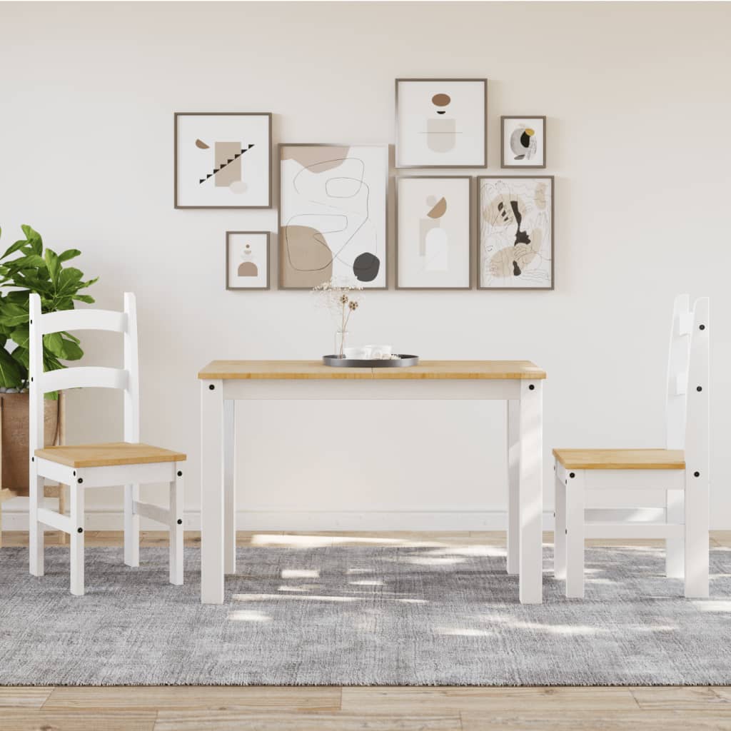 Sillas de comedor 2 uds madera maciza pino blanco 40x46x99 cm vidaXL - 4
